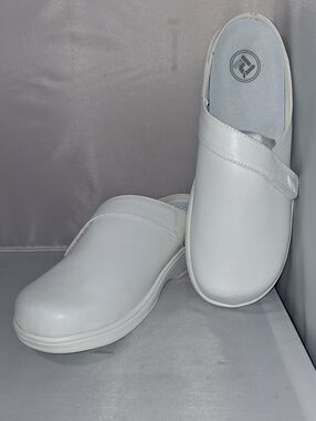 Propét white leather slip-ins